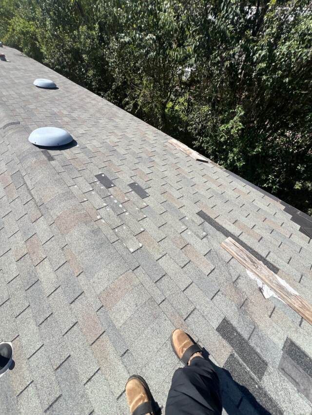 Before photo of the roof before replacement